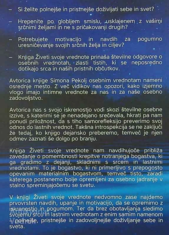 ŽIVETI SVOJE VREDNOTE, Simona Pekolj