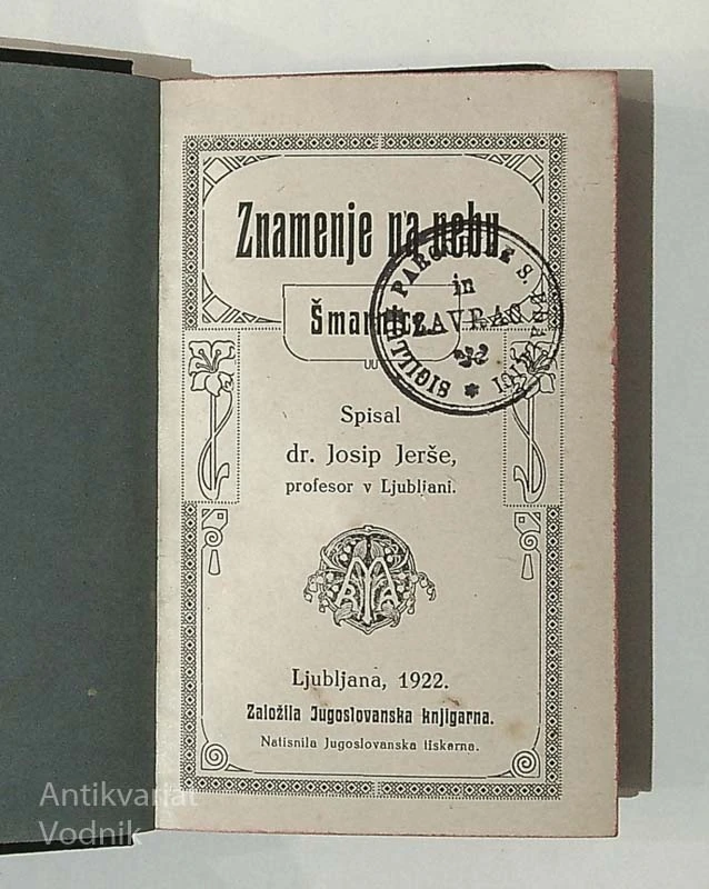ZNAMENJE NA NEBU, dr. Josip Jerše