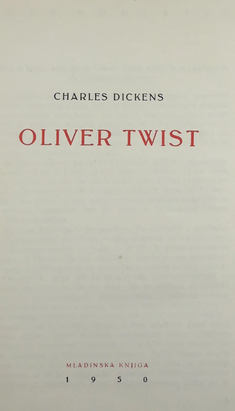 OLIVER TWIST, Charles Dickens