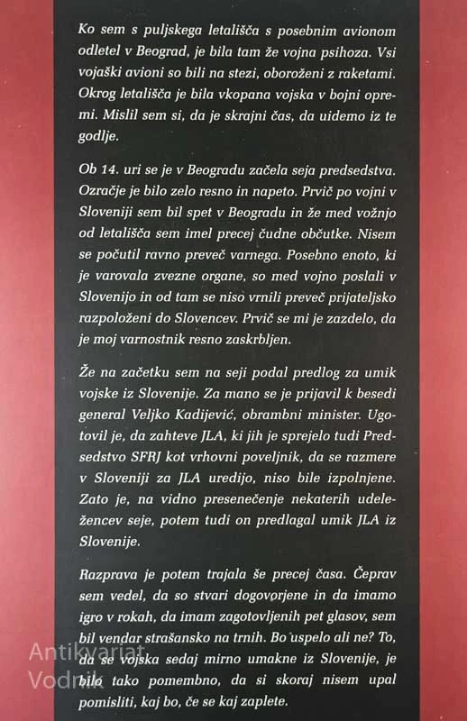 MOJA RESNICA; JUGOSLAVIJA 1989 – SLOVENIJA 1991, dr. Janez Drnovšek