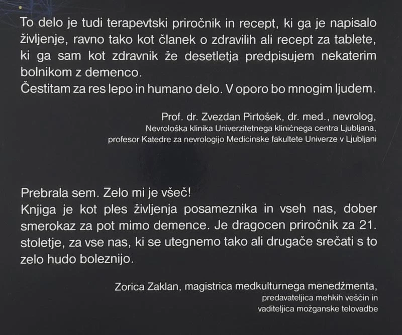 RAVNOVESJE NA VISOKIH PETKAH, DA LAŽJE UBEŽIMO DEMENCI, Slavica Biderman