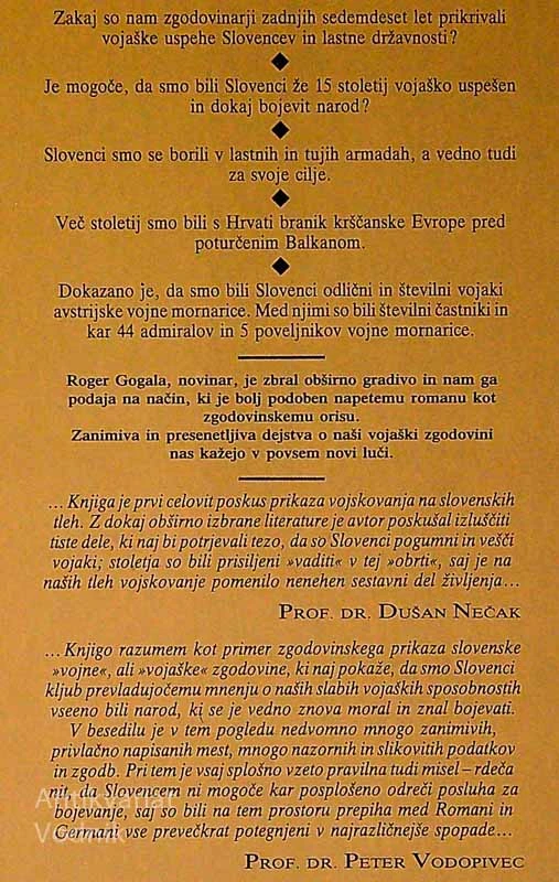 SLOVENCI V VOJNAH 593-1918, Roger Gogala