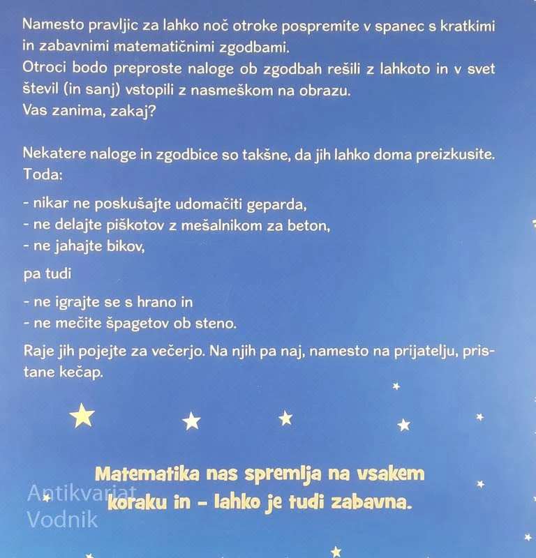 MATEMATIKA ZA LAHKO NOČ, Laura Overdeck