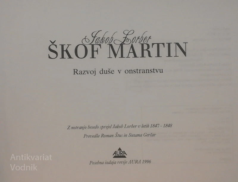 ŠKOF MARTIN Jakob Lorber