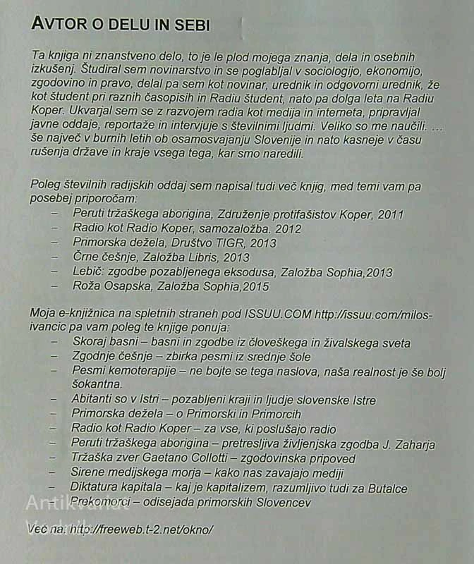 FAŠIZEM ZA BUTALCE, Miloš Ivančič (posvetilo avtorja)