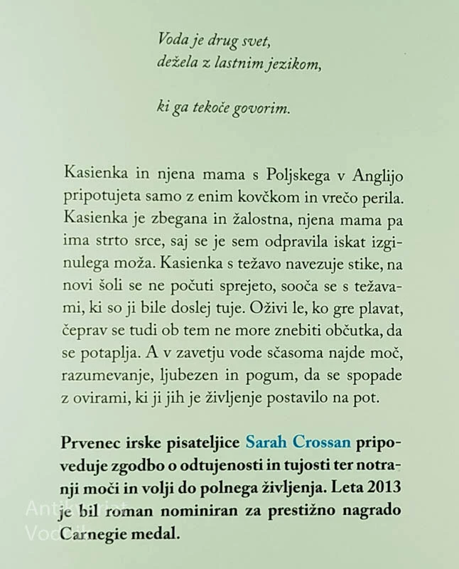 ZAVETJE VODE, Sarah Crossan