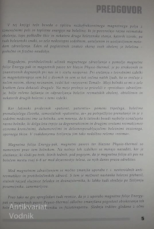 MAGNETNA TERAPIJA – ŽIVLJENJE BREZ BOLEČINE, dr. Peter Franetovič spec. spl. dr