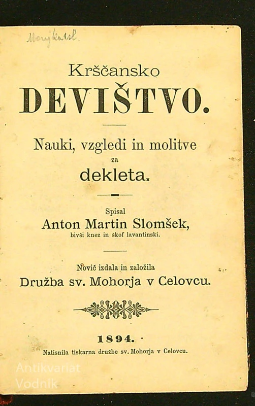 KRŠČANSKO DEVIŠTVO, Anton Martin Slomšek