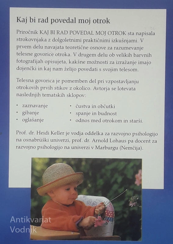 KAJ BI MI RAD POVEDAL MOJ OTROK, Heidi Keller in Arnold Lohaus