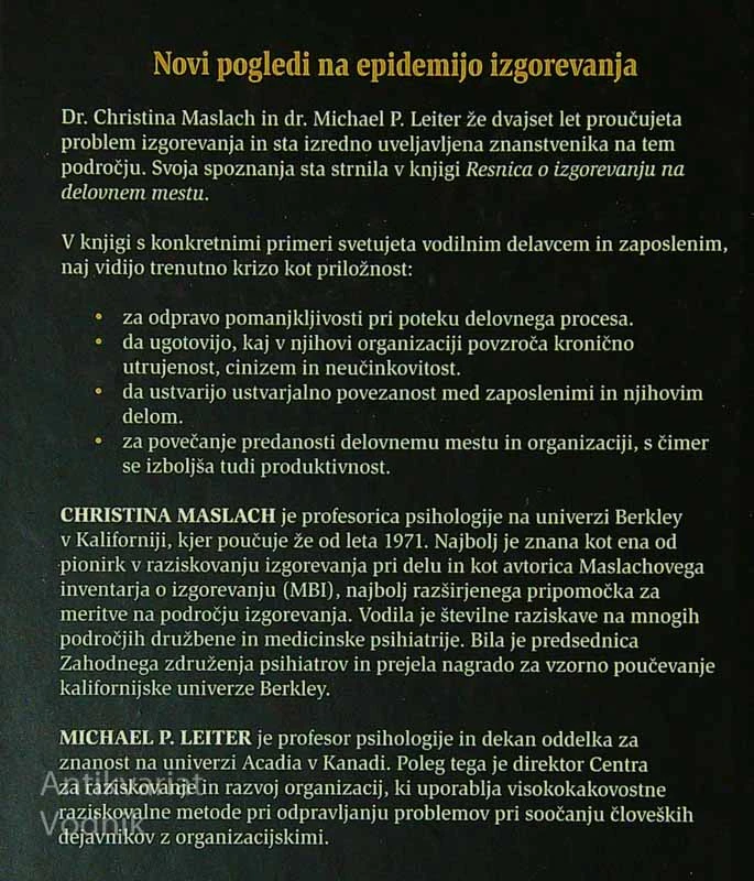 RESNICA O IZGOREVANJU NA DELOVNEM MESTU