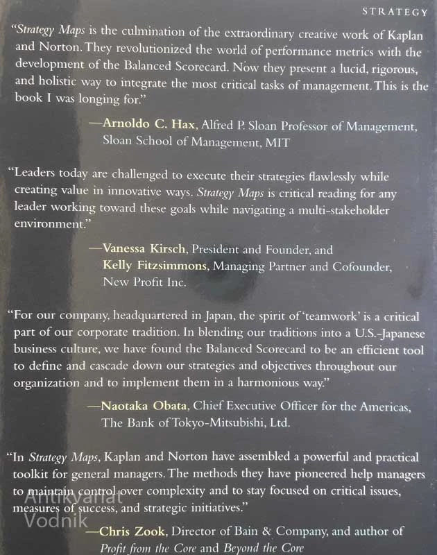 STRATEGY MAPS, R. S. Kaplan & D. P. Norton