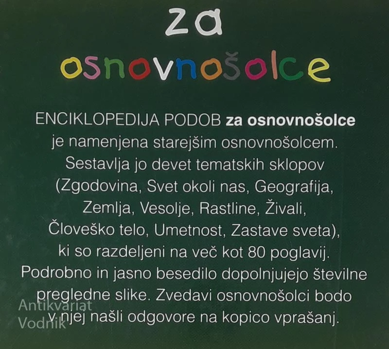 ENCIKLOPEDIJA PODOB ZA OSNOVNOŠOLCE, več avtorjev