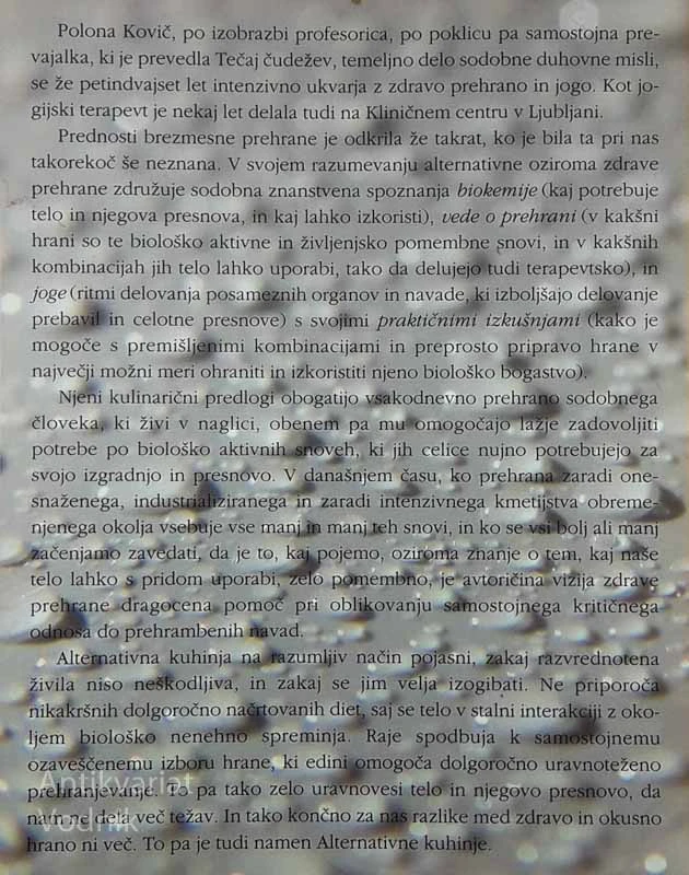 ALTERNATIVNA KUHINJA, Polona Kovič