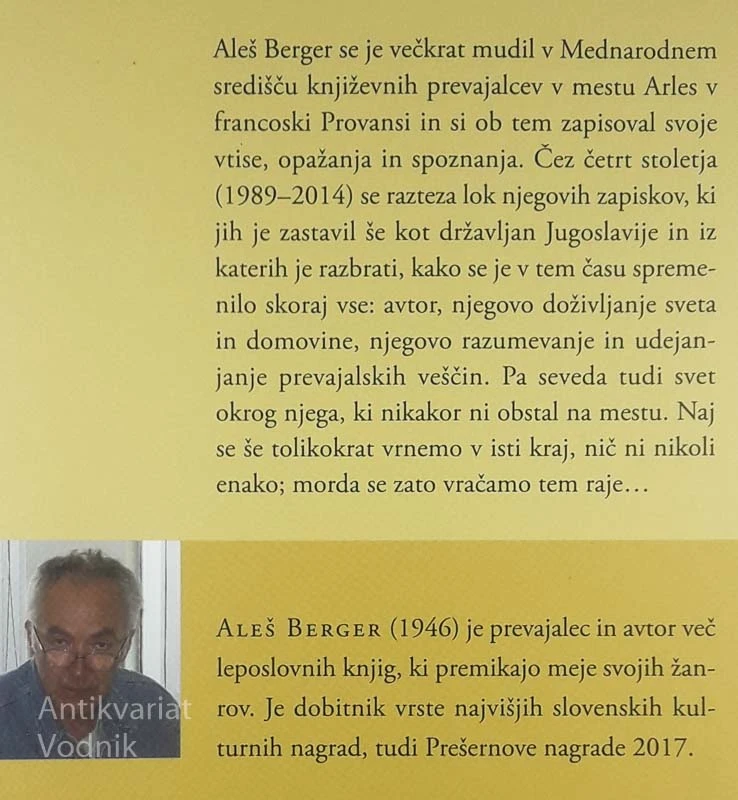 ARLES, VEČKRAT (IN ENKRAT SAINT-NAZAIRE), Aleš Berger