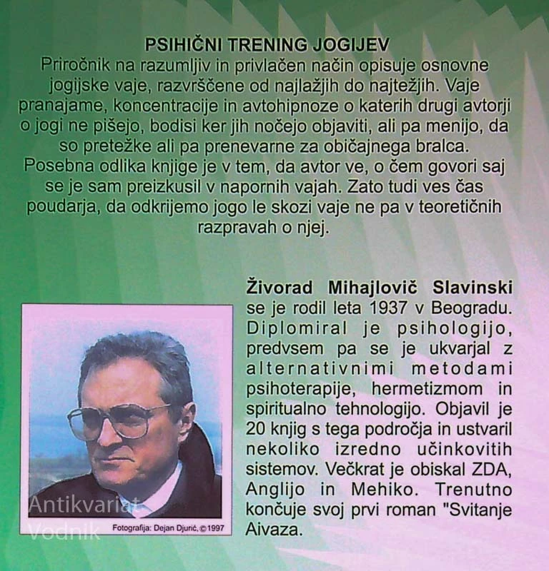PSIHIČNI TRENING JOGIJEV, Živorad Mihajlović Slavinski