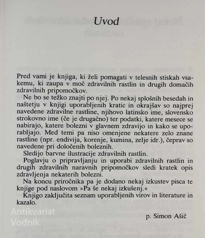 POMOČ IZ DOMAČE LEKARNE, pater Simon Ašič