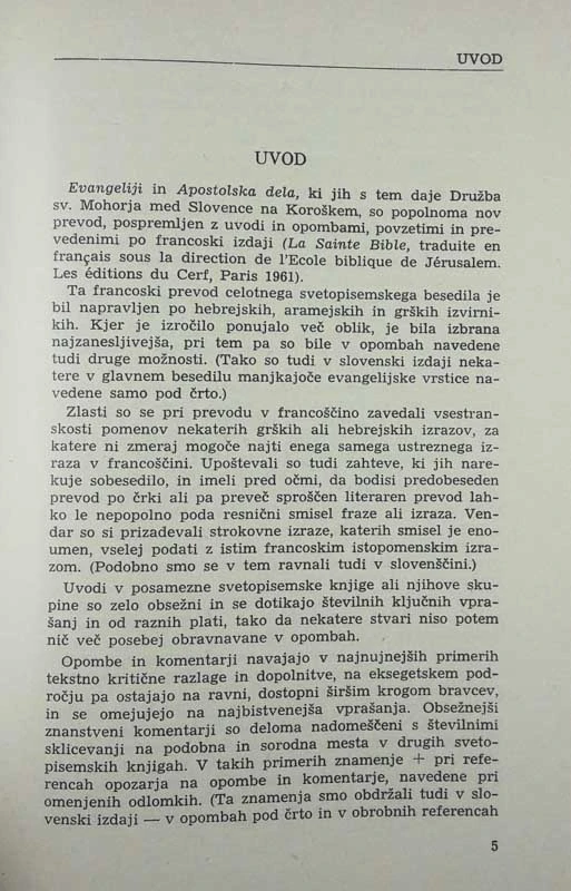SVETO PISMO NOVE ZAVEZE: EVANGELIJI IN APOSTOLSKA DELA