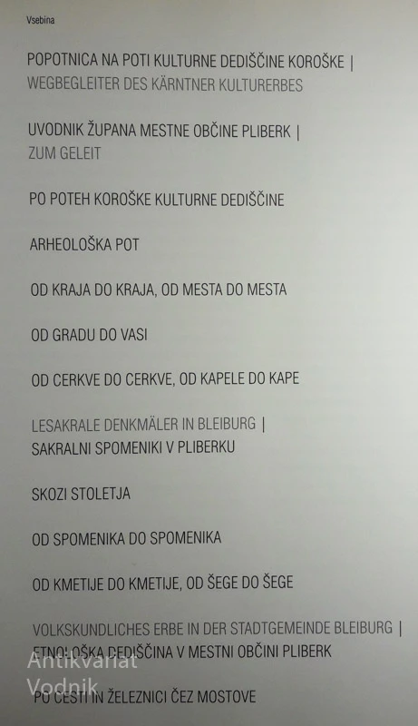 PO POTEH KOROŠKE KULTURNE DEDIŠČINE / AUF DEN WEGEN DES KAERNTNER KULTURERBES