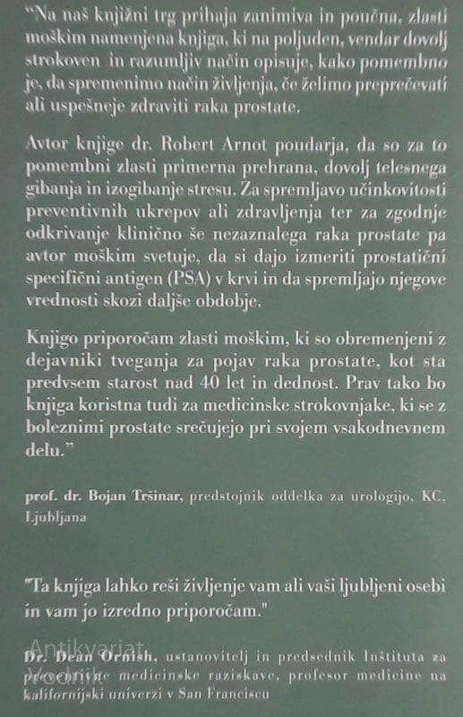 Dr. Bob Arnot PROSTATA IN ZDRAVILNA MOČ PREHRANE