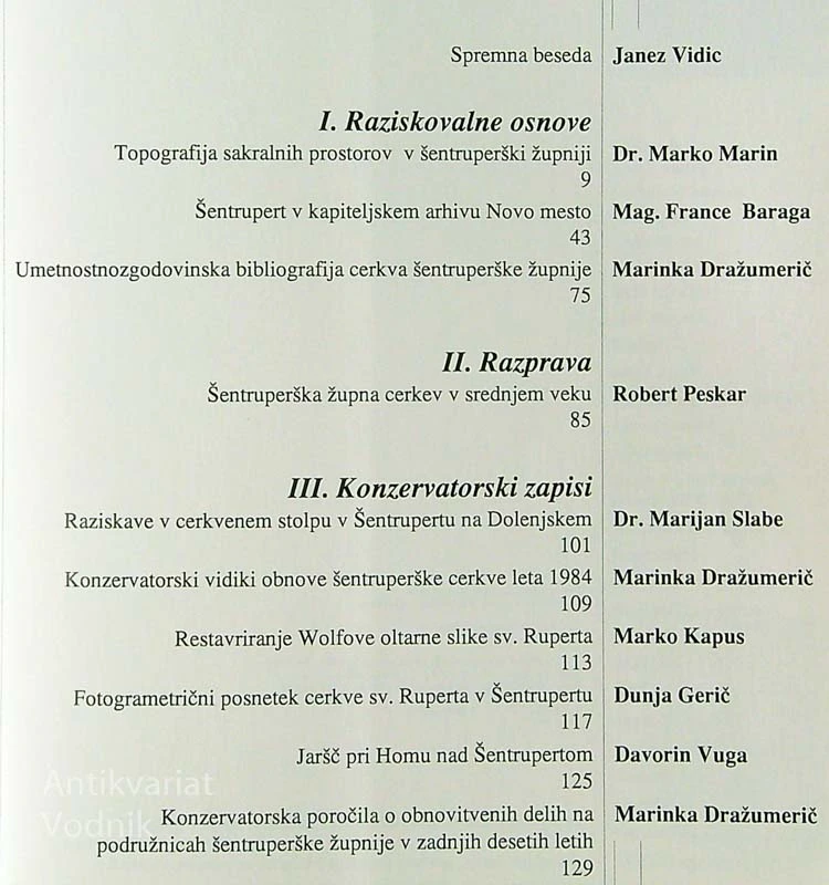 ŽUPNIJA ŠENTRUPERT; ZGODOVINSKE OSNOVE LETA 1993