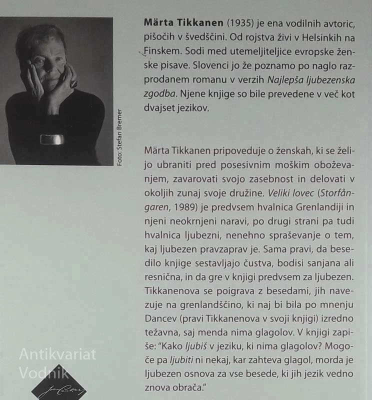 VELIKI LOVEC, Marta Tikkanen