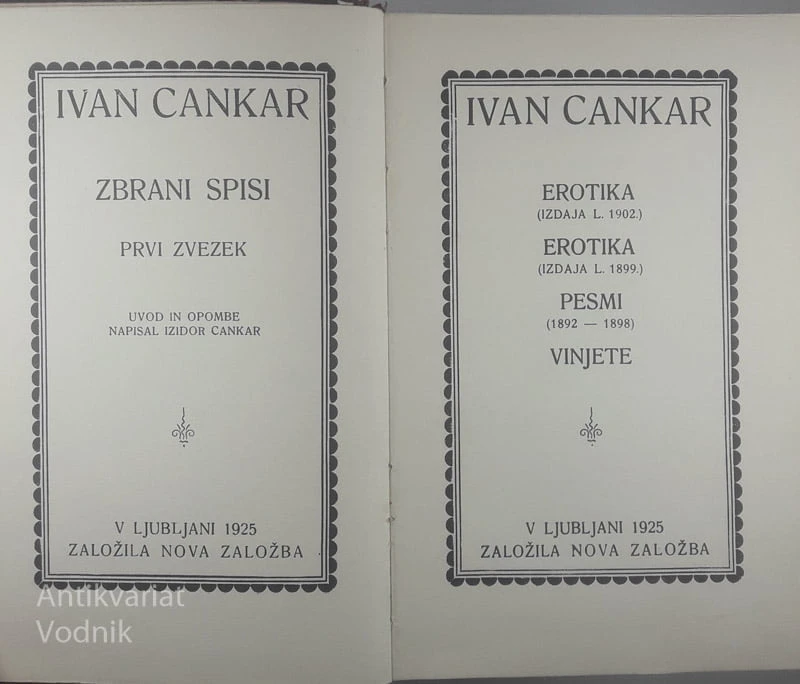 ZBRANI SPISI IVANA CANKARJA I.