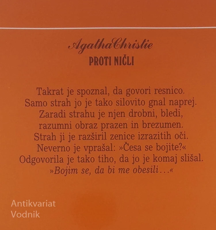 PROTI NIČLI, Agatha Christie