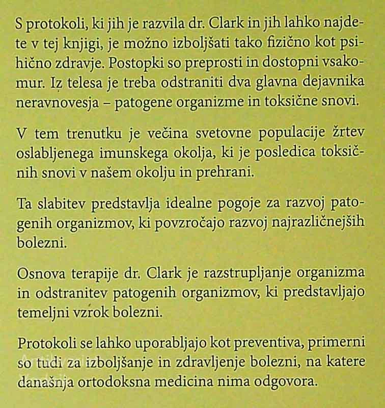 TERAPIJA CLARK; ZDRAVJE IN PREVENTIVA ZA VSE STAROSTI, Ignacio Chamorro Balda