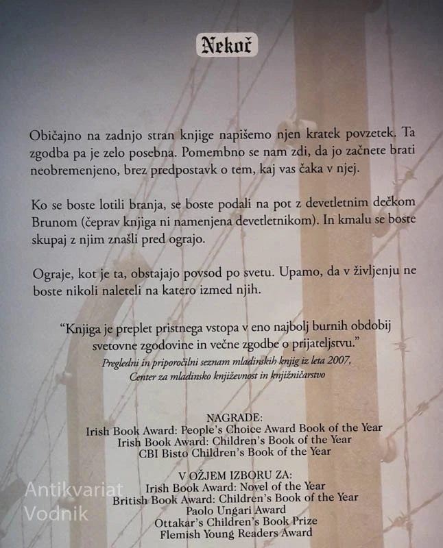 DEČEK V ČRTASTI PIŽAMI, John Boyne