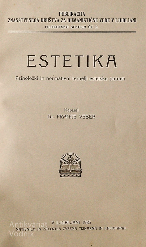 ESTETIKA, dr. France Veber