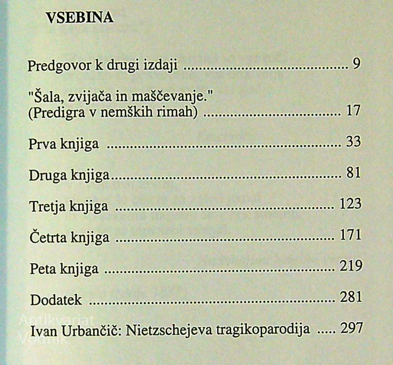 VESELA ZNANOST, Friedrich Nietzsche