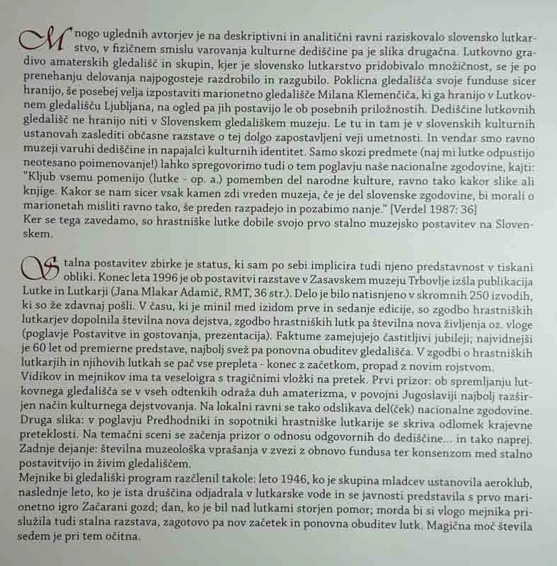 LUTKARJI IN LUTKE, Jana Mlakar Adamič