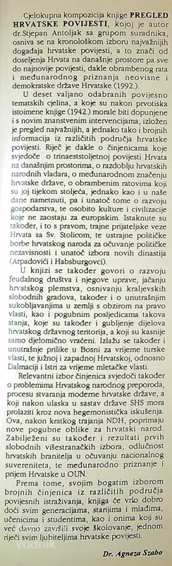 PREGLED HRVATSKE POVIJESTI, Stjepan Antoljak