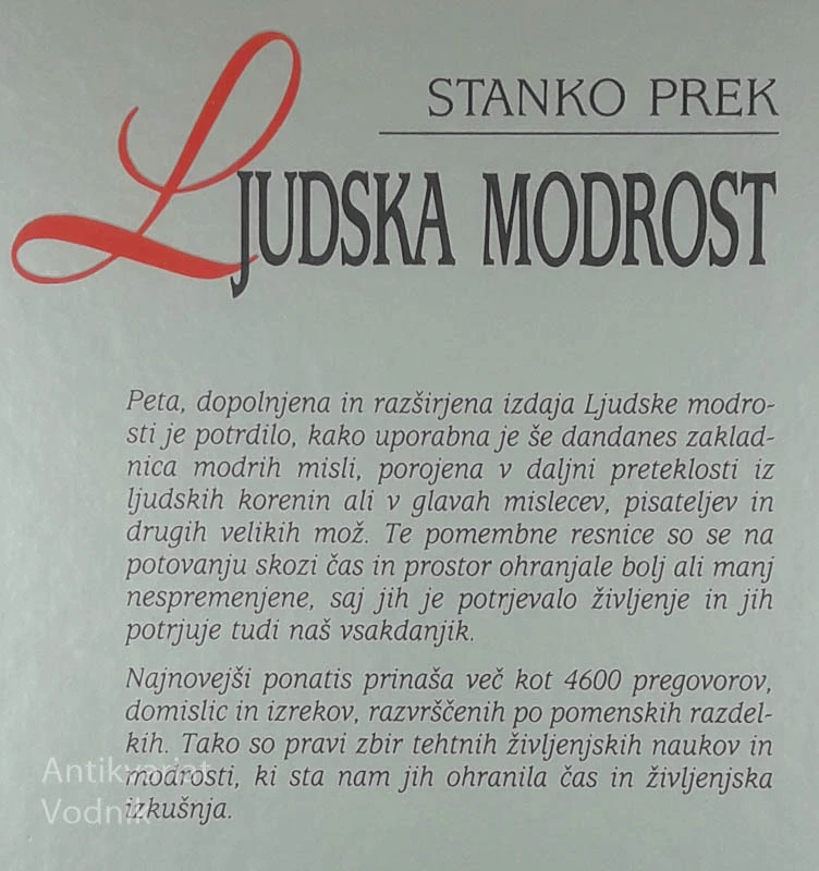 LJUDSKA MODROST, Stanko Prek