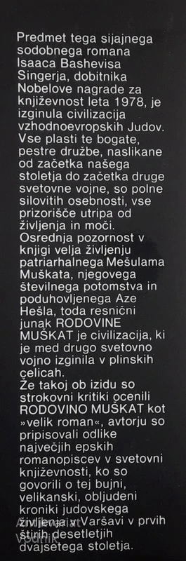 RODOVINA MUŠKAT, I. B. Singer