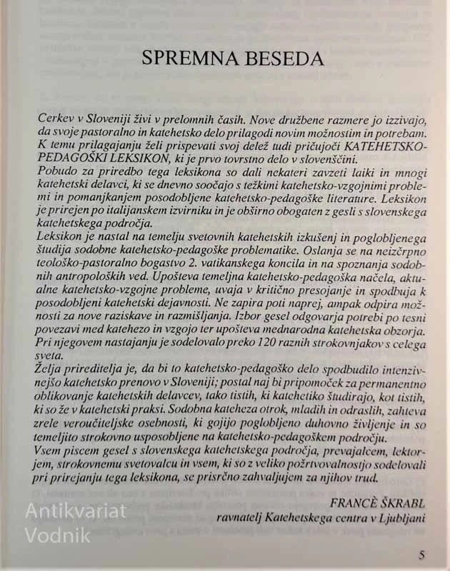 KATEHETSKO PEDAGOŠKI LEKSIKON, France Škrabl