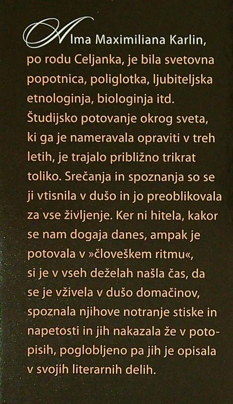 SAMOTNO POTOVANJE, Alma Karlin
