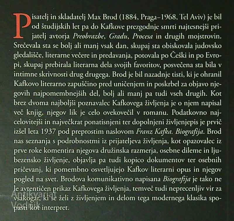 FRANZ KAFKA; BIOGRAFIJA, Max Brod