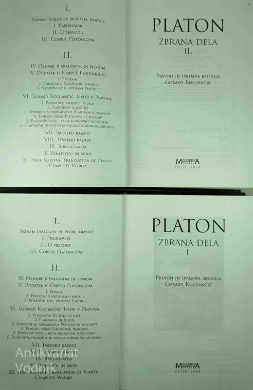 PLATON, ZBRANA DELA I. in II.