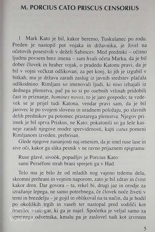 ŽIVLJENJA VELIKIH RIMLJANOV, Plutarh