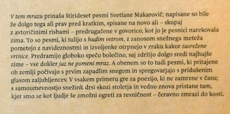 V TEM MRAZU Svetlana Makarovič