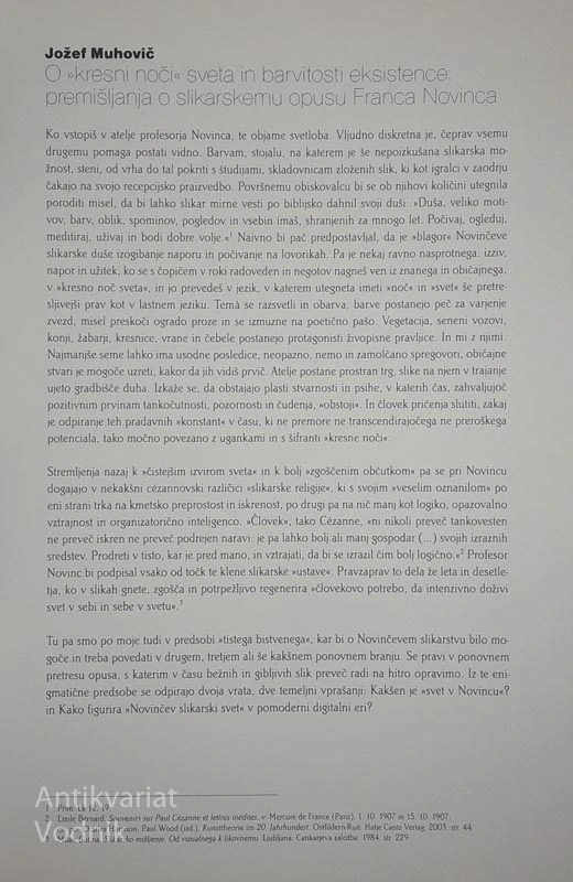 Z BARVO V SRCE STVARI, Franc Novinc