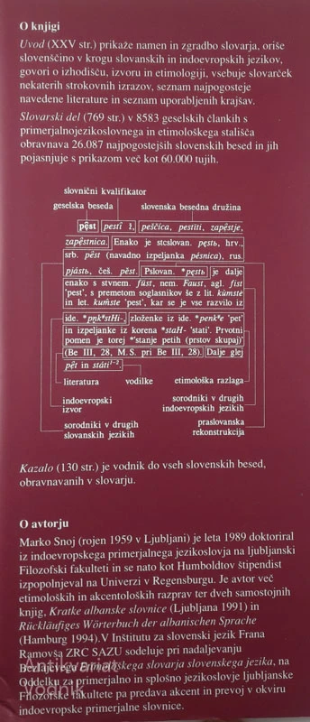 SLOVENSKI ETIMOLOŠKI SLOVAR, Marko Snoj