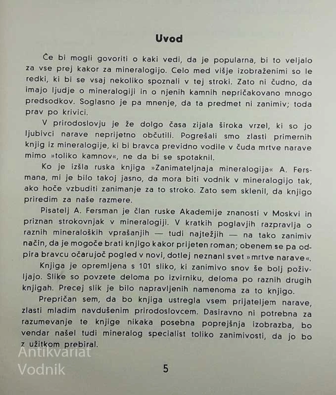 IZ ŽIVLJENJA KAMNOV, A. Fersman – P. Janez Žuga