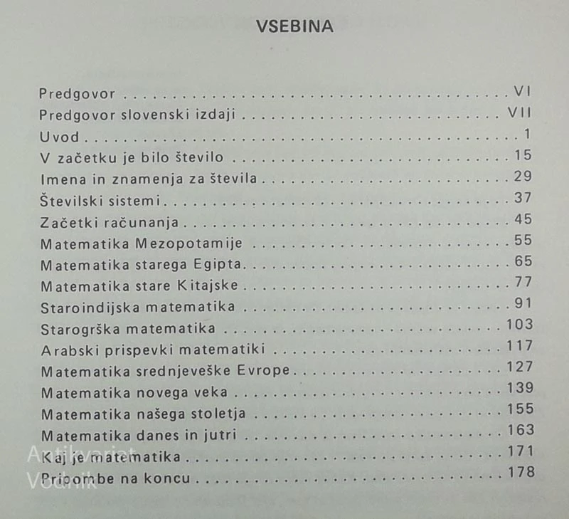 MATEMATIKA SKOZI KULTURE IN EPOHE, Vladimir Devide