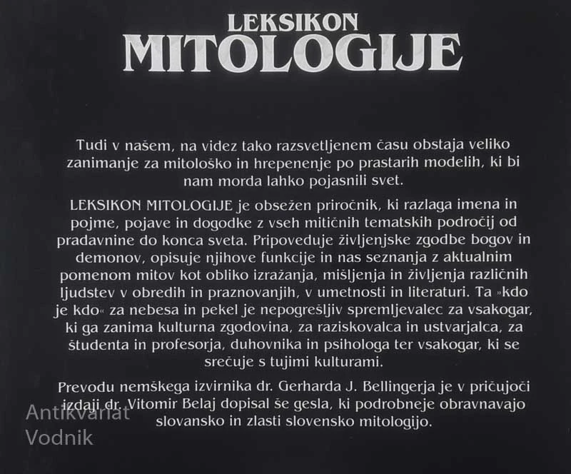LEKSIKON MITOLOGIJE, Gerhard J. Bellinger