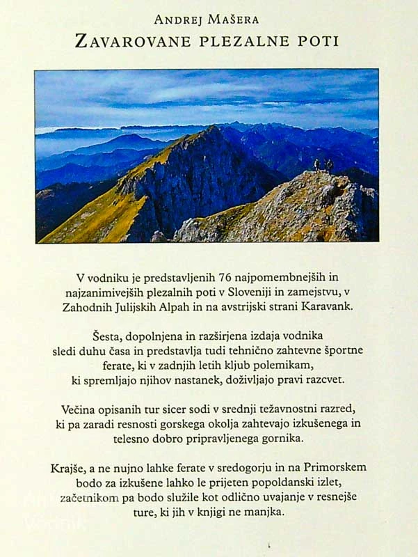 ZAVAROVANE PLEZALNE POTI, Andrej Mašera