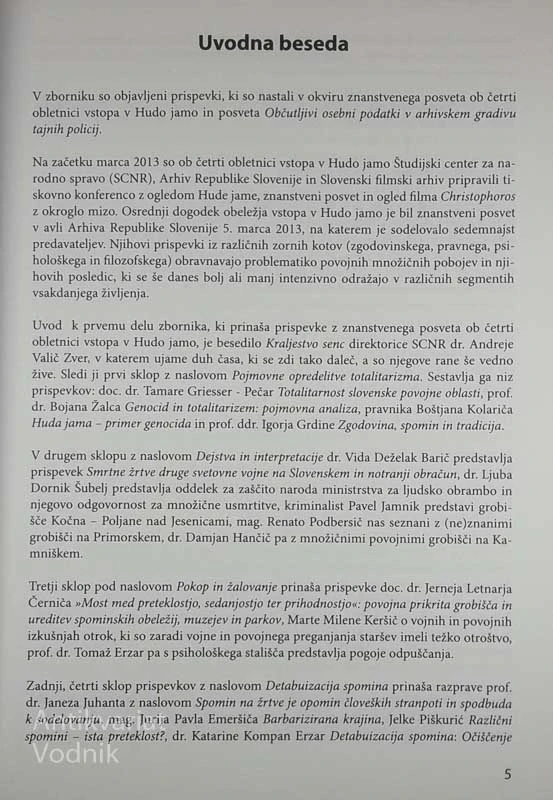 ODSTIRANJE ZAMOLČANE, zbornik prispevkov