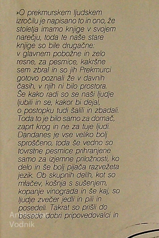 STRIJC SO STRINO; ŠALJIVE IN EROTIČNE LJUDSKE PESMI IZ PREKMURJA, zbral Dušan Rešek