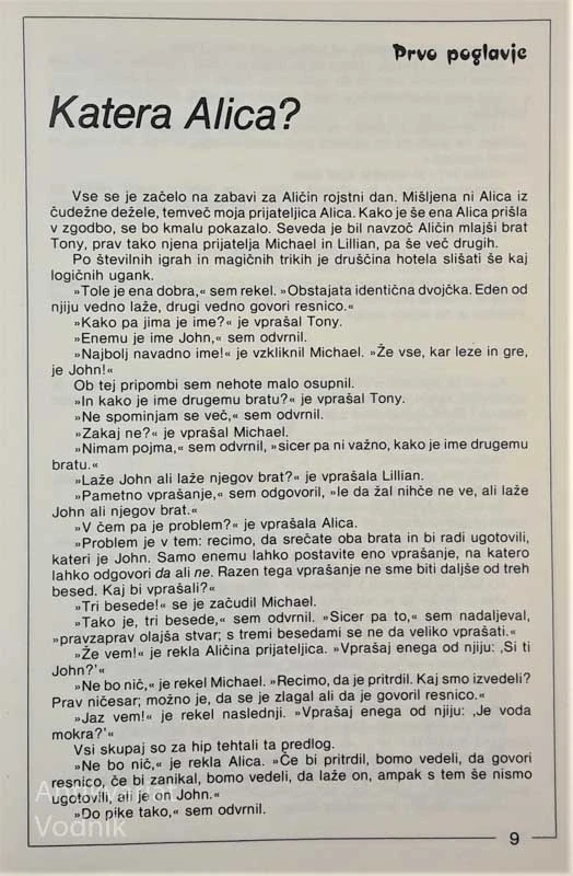 ALICA V DEŽELI UGANK, Raymond Smullyan